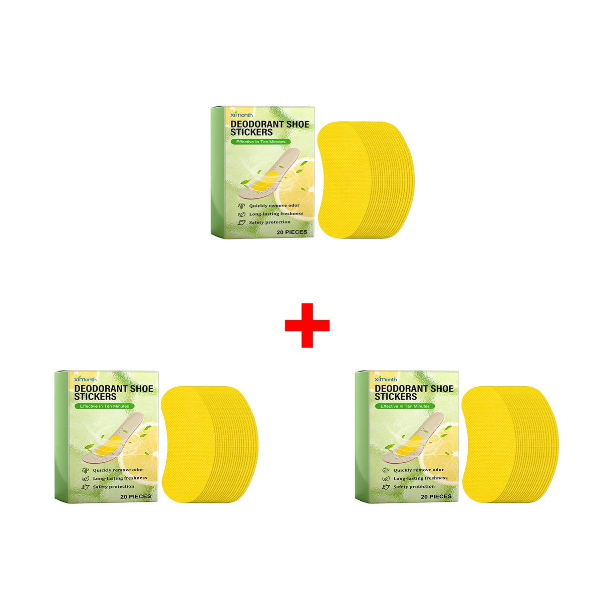 Ximonth Deodorant Shoe Stickers Odor Removal Patches Freshness