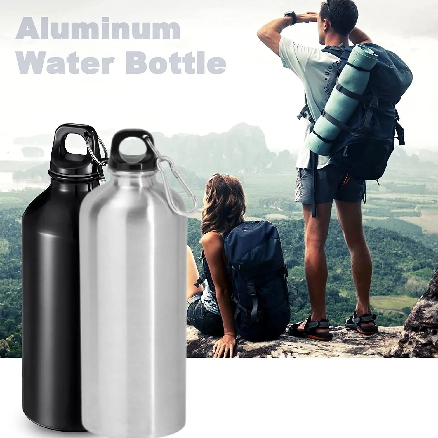 Lightweight Aluminum Sports Water Bottle 500ml Leakproof Cycling Kettle - 2