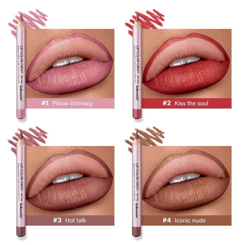 Matte Lip Pencil Waterproof Brown Lip Liner Stain - 5