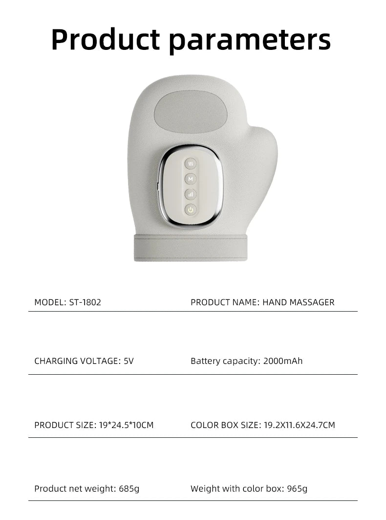 Wireless Hand Massager Airbag Compression Palm and Wrist Machine