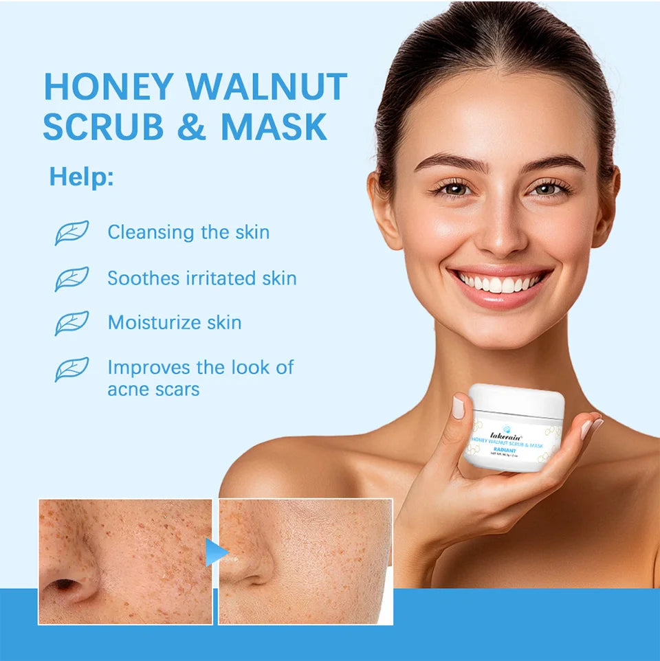 Honey Walnut Facial Scrub and Exfoliating Mask