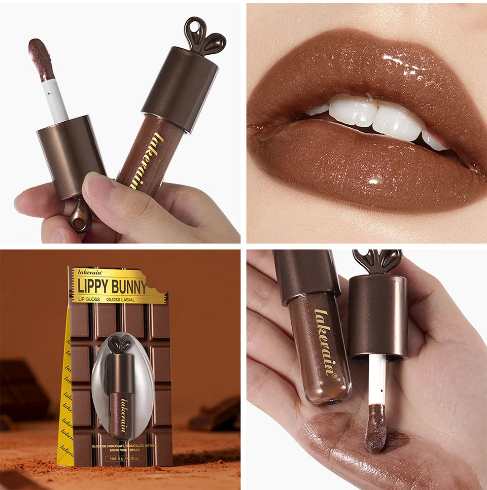 Honey Chocolate Lip Gloss Set Moisturizing Lip Oil Plumper