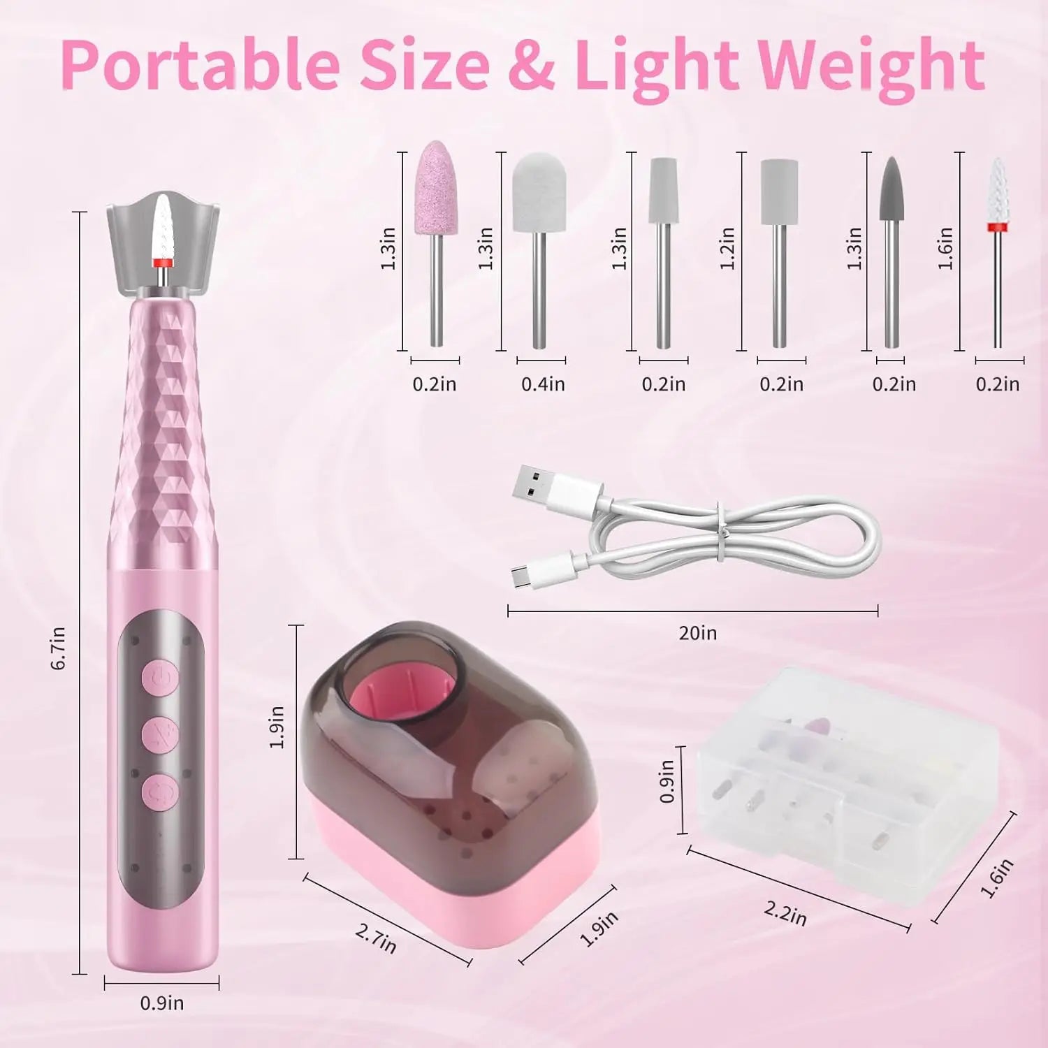 Cordless Electric Nail Drill Machine Manicure Kit - 2