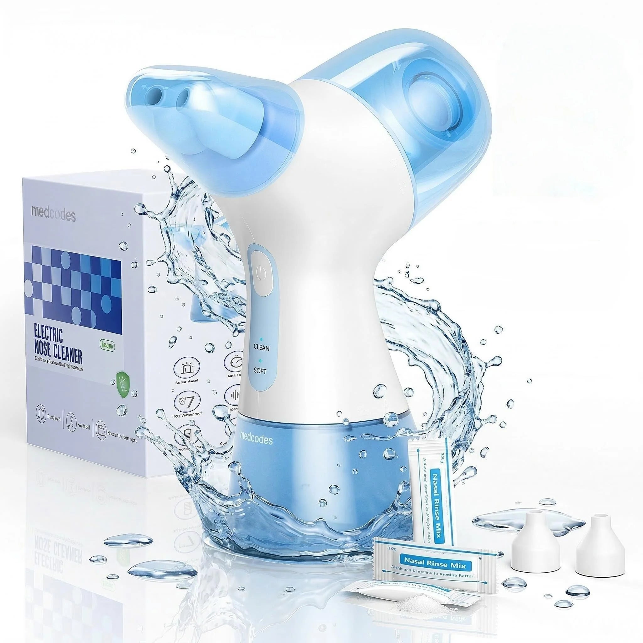 Electric Nasal Irrigation System Sinus Rinse Machine Nose Cleaner - 1