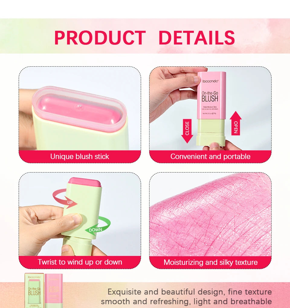 Korean Blush Stick Matte Cream Blusher & Tinted Makeup Stick
