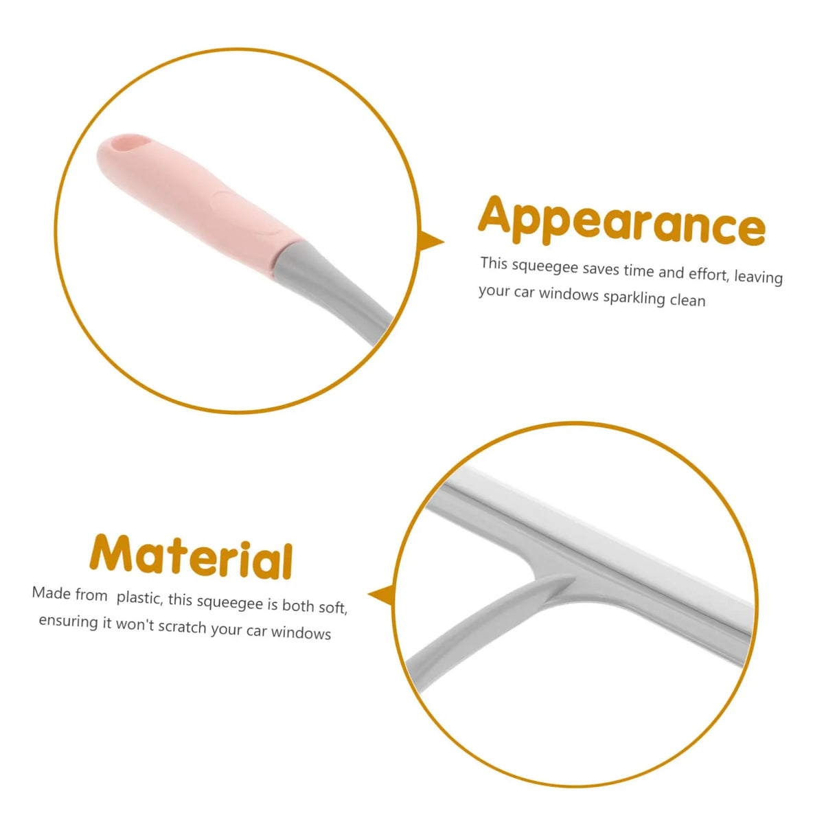 Silicone Squeegee Window Cleaner Multi-Purpose Glass Wiper Scraper Tool