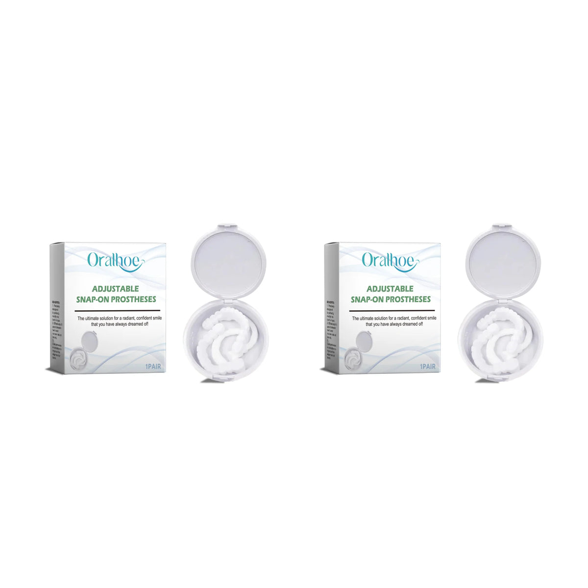 Adjustable Snap On Dentures Smile Makeover Fake Teeth Veneers