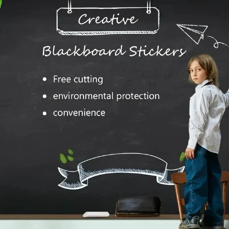 Self Adhesive Chalkboard Wall Sticker Blackboard Contact Paper with Chalk