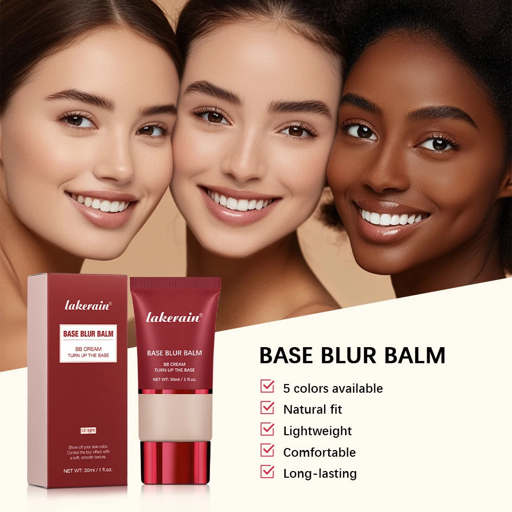 Blur Base Balm BB Cream with Applicator Brush Foundation Makeup