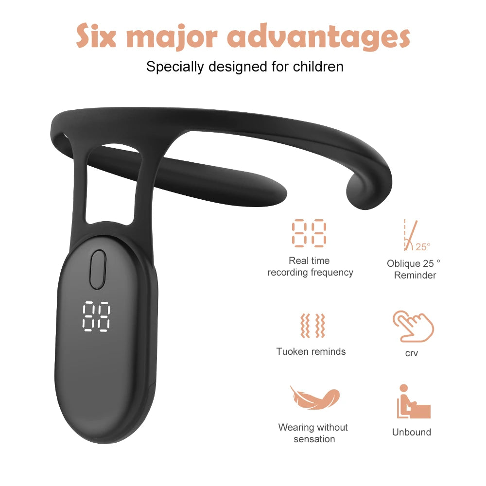 Smart Posture Corrector LCD Display Back Brace Vibration Reminder