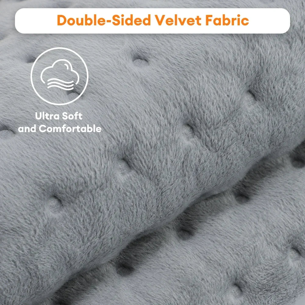 Electric Heating Pad 9 Heat Settings Soft Washable Heated Mat - 3