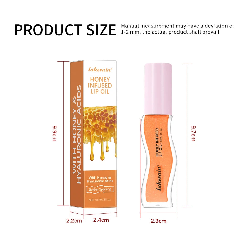 Lakerain Honey Infused Moisturizing Lip Gloss Oil - 16