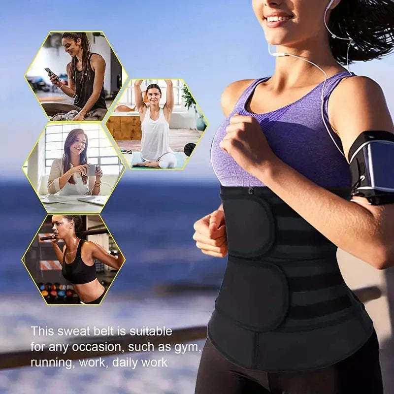 Adjustable Zipper Waist Trainer Slimming Abdominal Support Belt