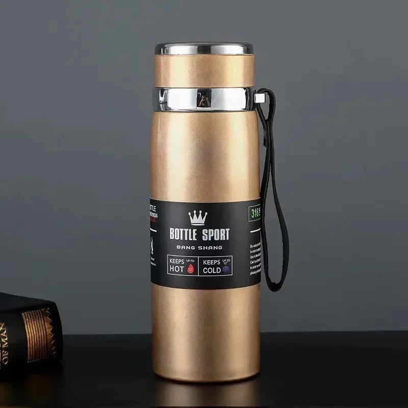 1L Stainless Steel Thermal Water Bottle Vacuum Insulated Travel Flask - 20