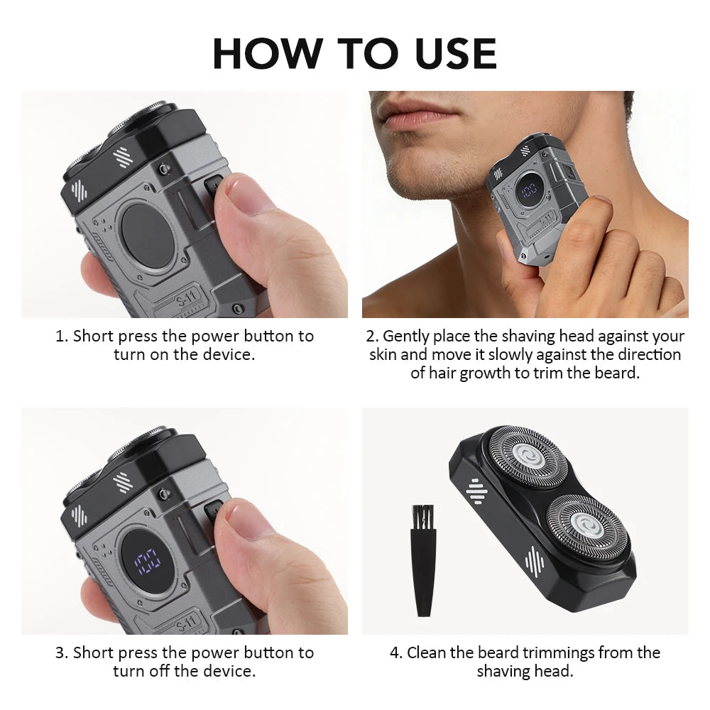 Mini Electric Shaver Portable Rechargeable Wet Dry Razor