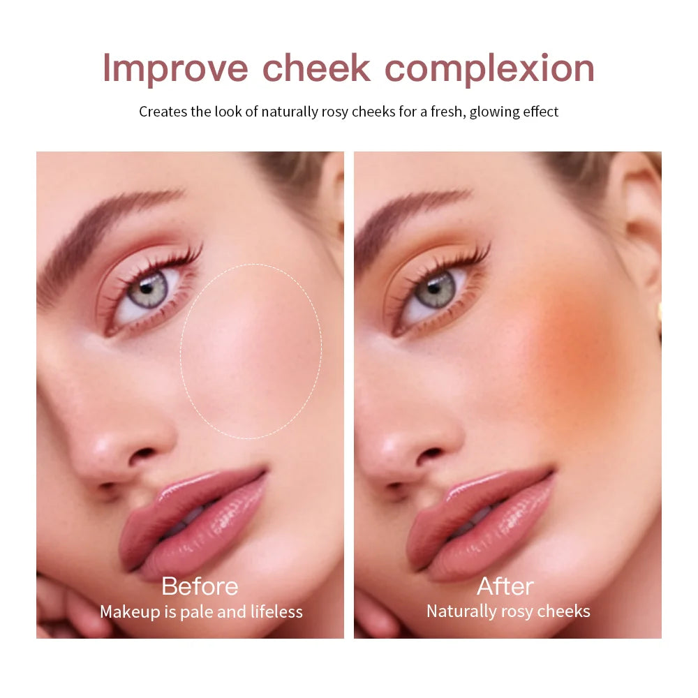 Matte Embossed Blush Palette Rosy Facial Blusher Powder