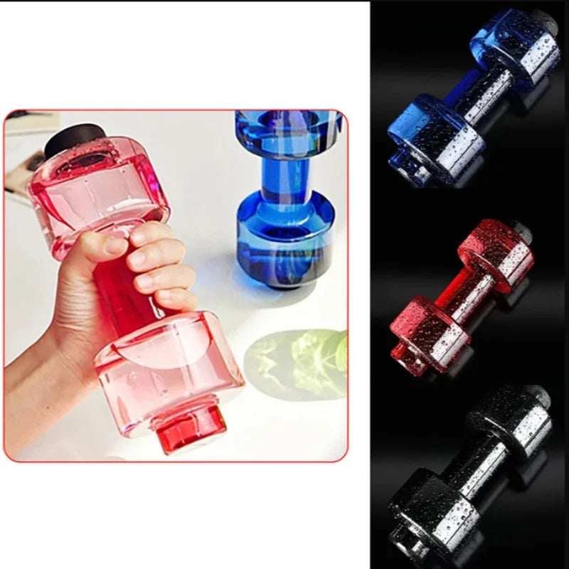 Dumbbell Water Bottle 550ml Portable Sports Gym Hydration Jug - 5