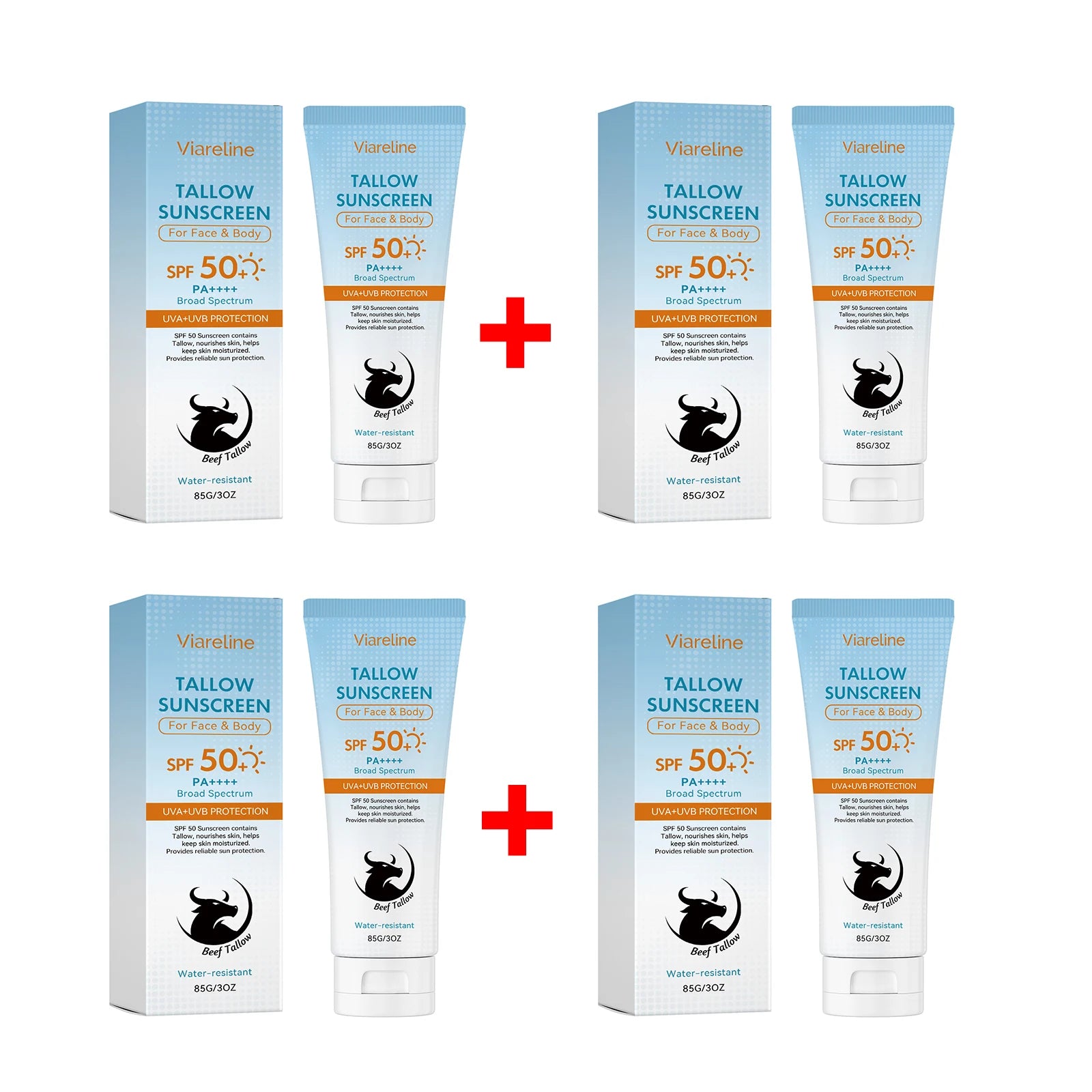 SPF 50 Tallow Sunscreen Face and Body Hydrating Barrier Repair Cream - 17