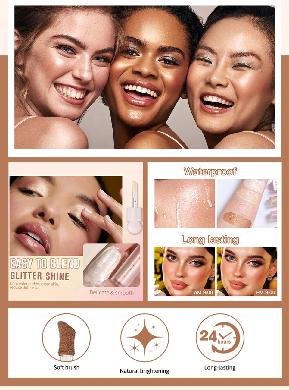 Liquid Highlighter Makeup Natural Glow Luminizer - 14