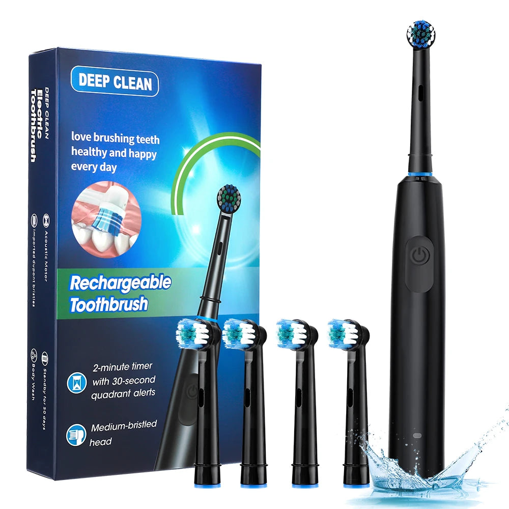 Intelligent Rotating Electric Toothbrush Rechargeable Rotary Toothbrush