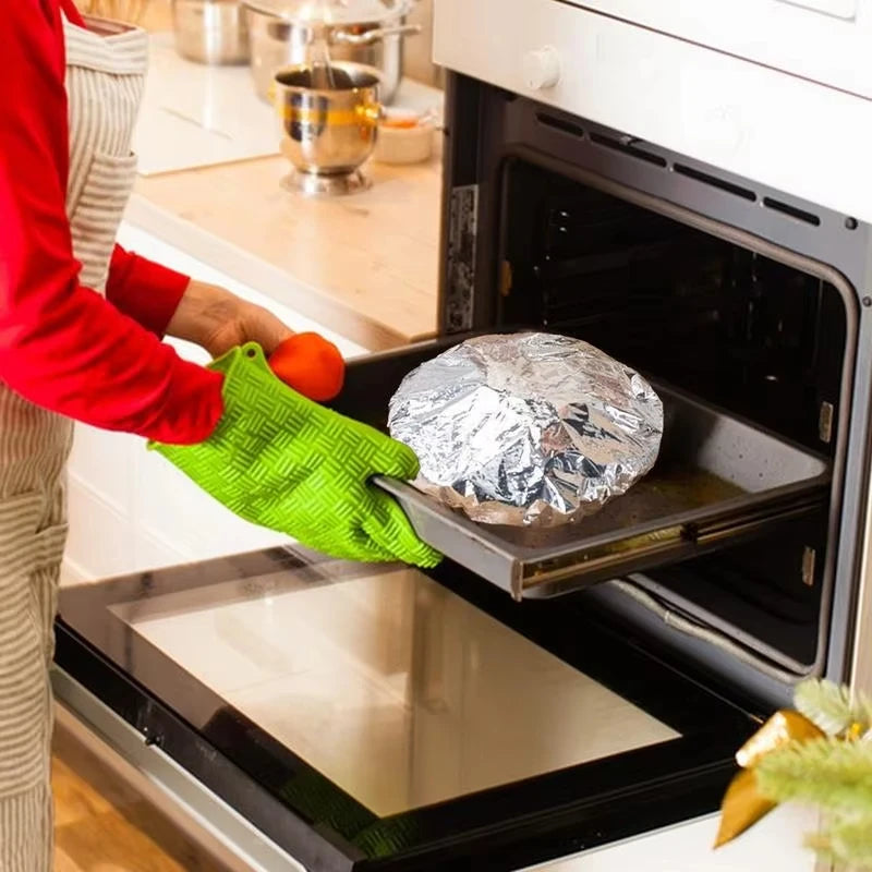 Reusable Aluminum Foil Bowl Covers Food Storage Wraps for Oven Picnic - 16