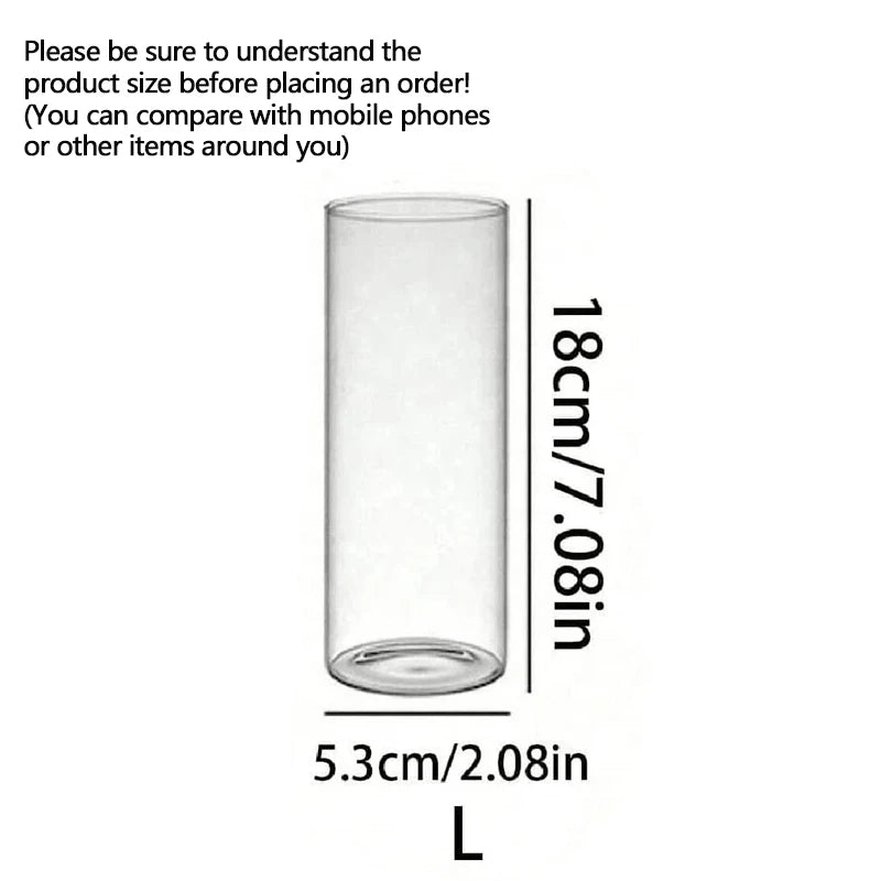 Clear Glass Cylinder Candle Holder Vase for Wedding Centerpiece Decor - 8