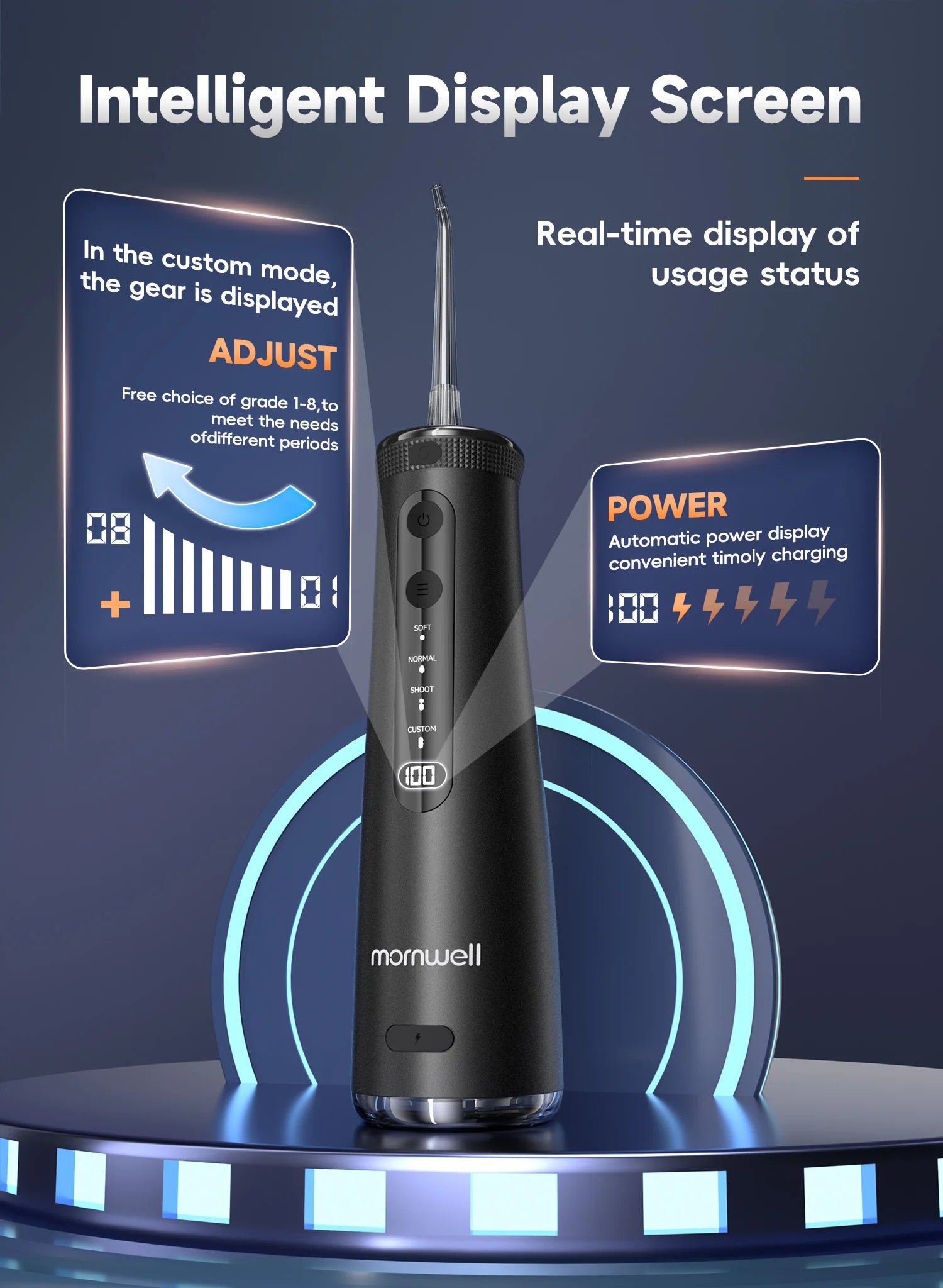 Mornwell F32 Water Flosser Oral Irrigator Teeth Cleaner - 8