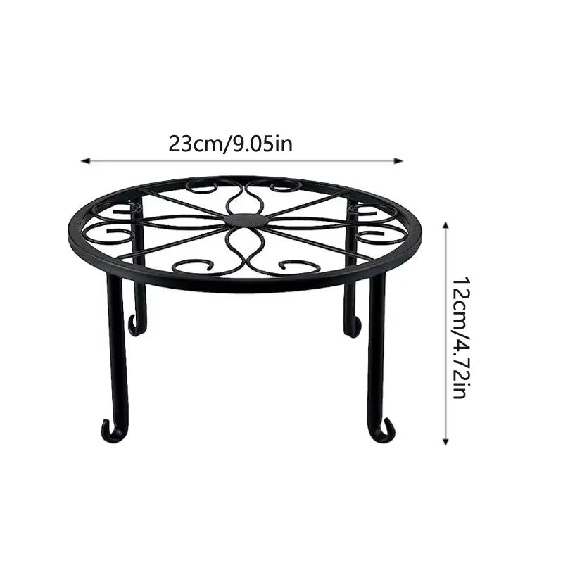 Floor Standing Iron Flower Pot Rack Indoor Balcony Plant Stand - 10