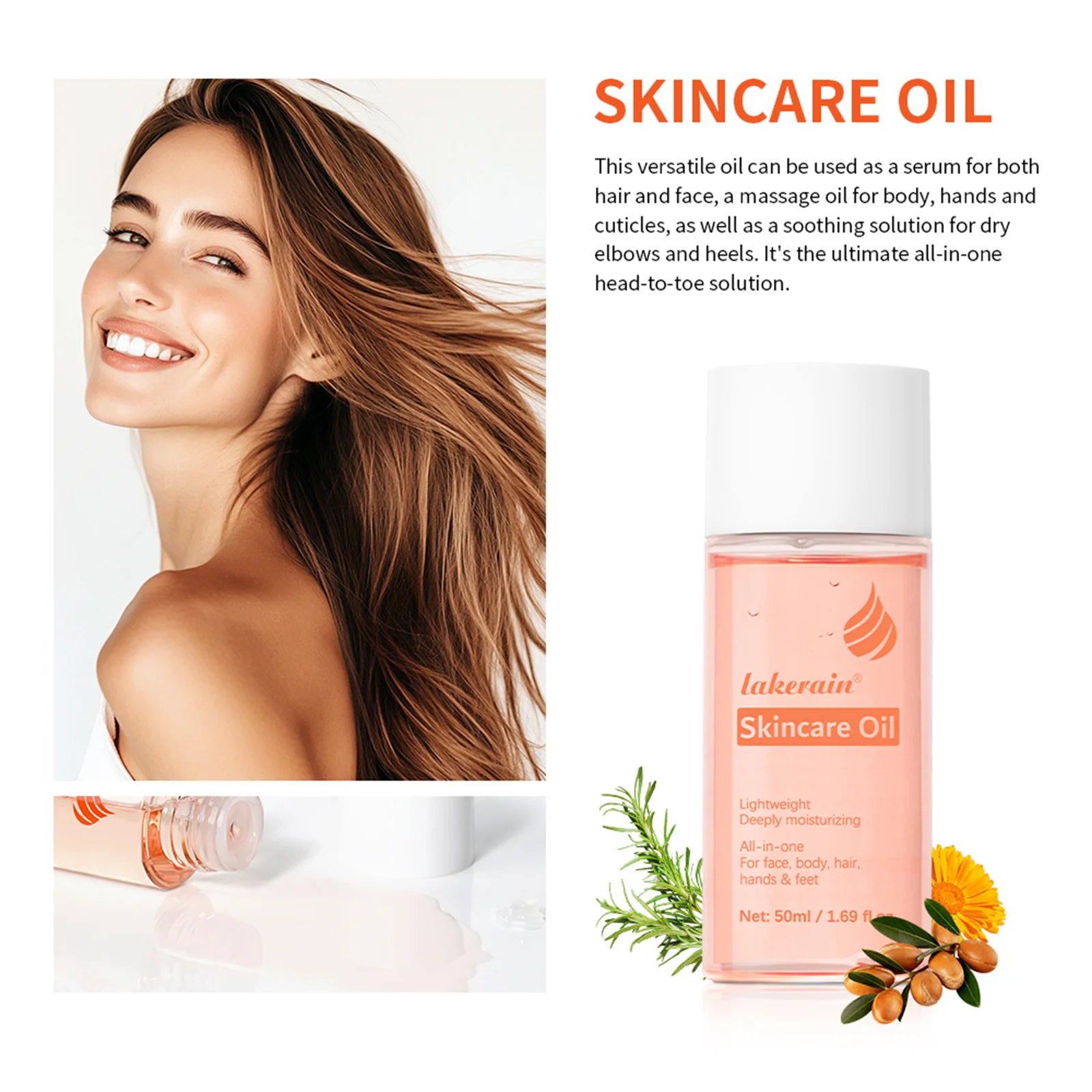 Bio Skincare Body Oil Face Moisturizer & Hair Health Treatment - 4