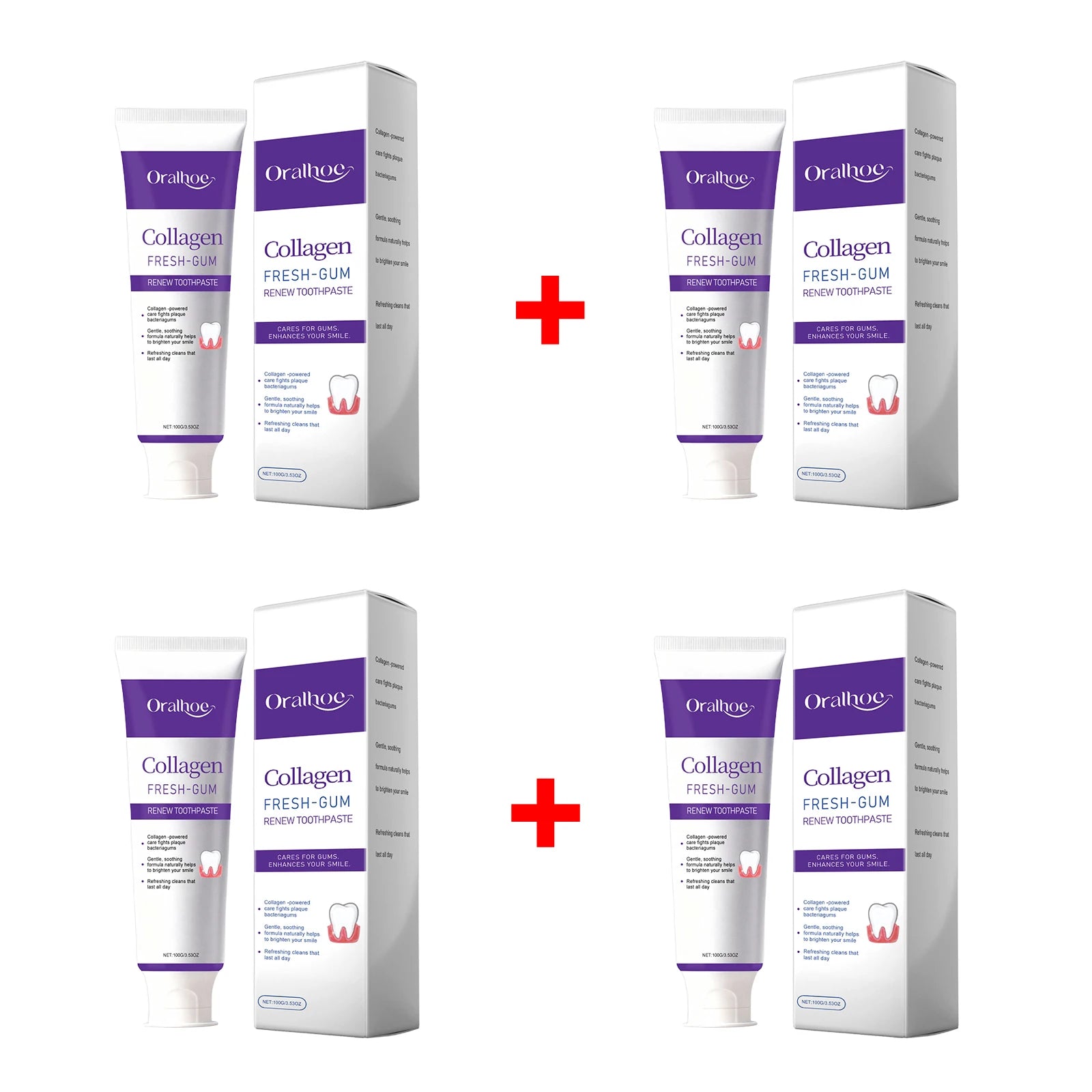 Collagen Whitening Toothpaste Fresh Breath Gum Care - 16