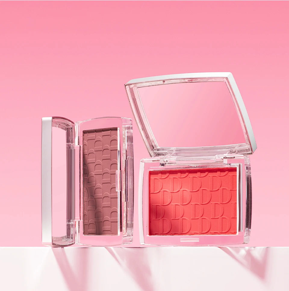 Matte Embossed Blush Palette Rosy Facial Blusher Powder - 18