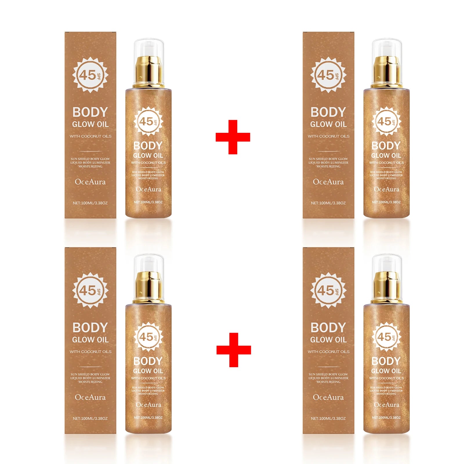 Glowing Body Oil SPF 45 Coconut Sun Shield Moisturizer - 13