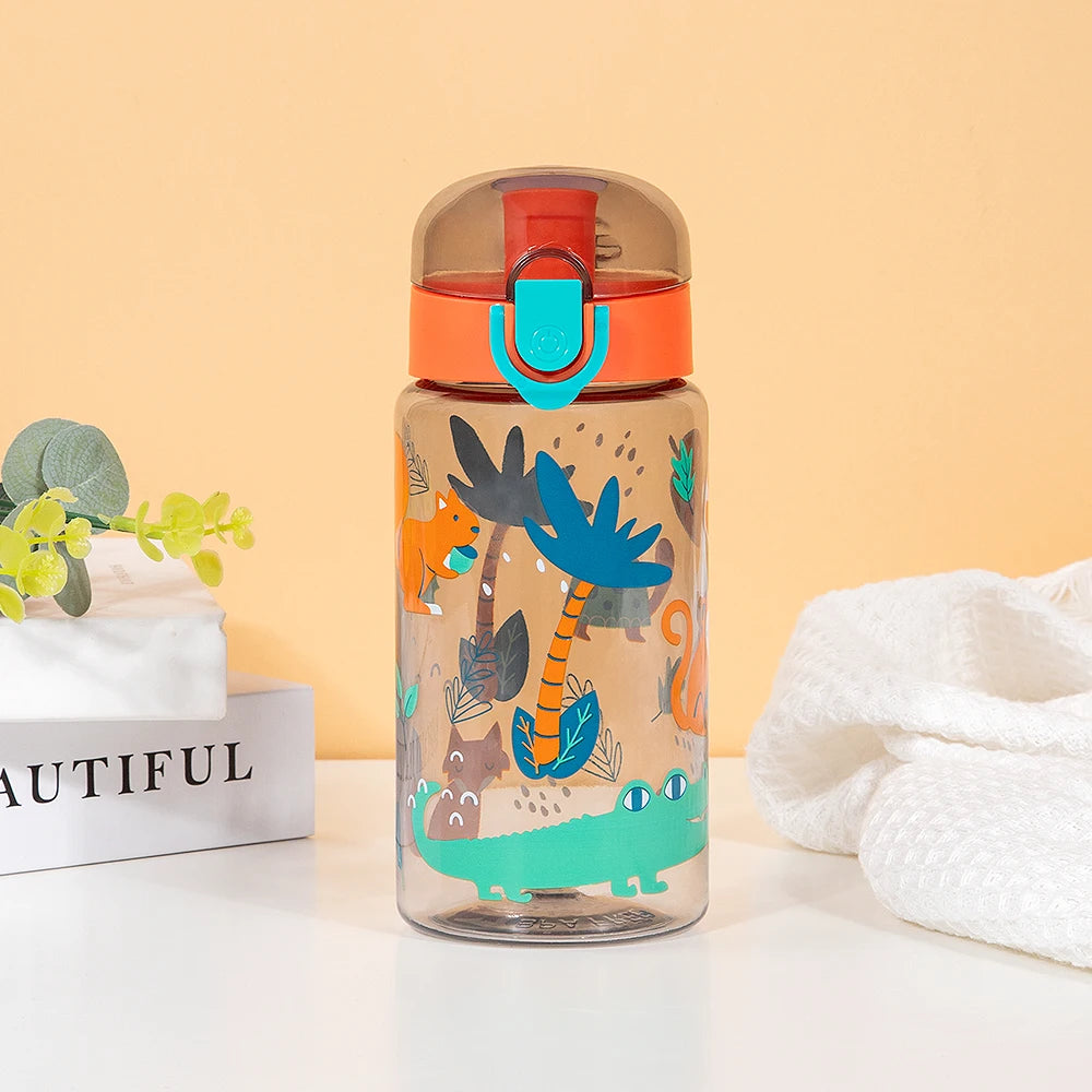 550ml Dinosaur Water Bottle Portable Cartoon Kids Sports Drink Cup