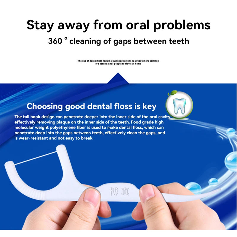 Portable Disposable Dental Floss Picks Toothpick Dispenser - 12