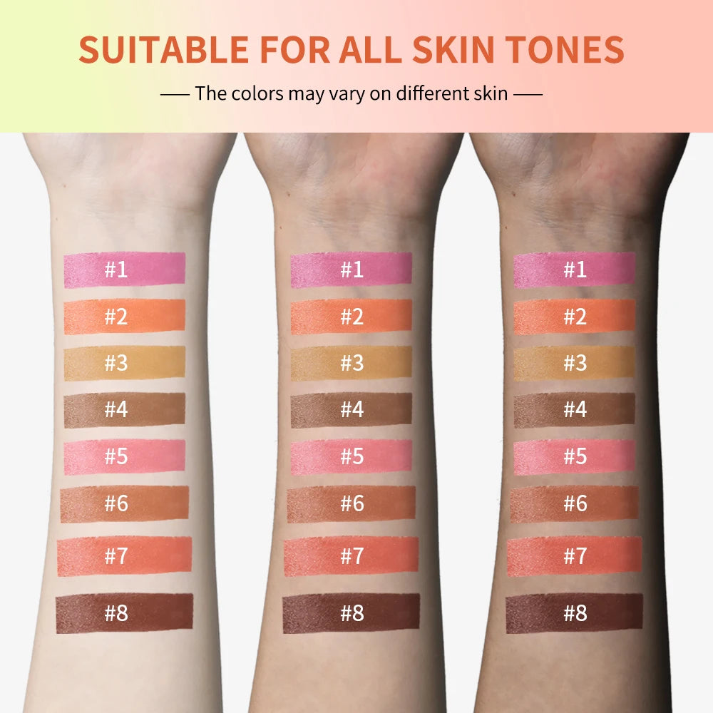 Blush Eyebrow Cream Highlighter Palette Matte Shimmer Makeup Cosmetics - 6