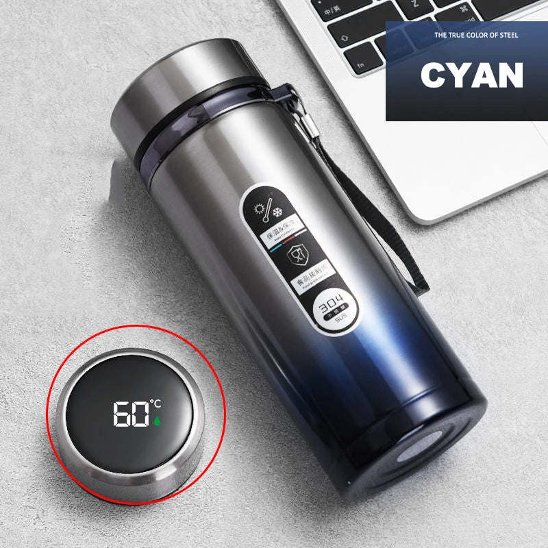 SoftAura Smart Thermos Bottle LED Temperature Display Vacuum Flask 1L - 26
