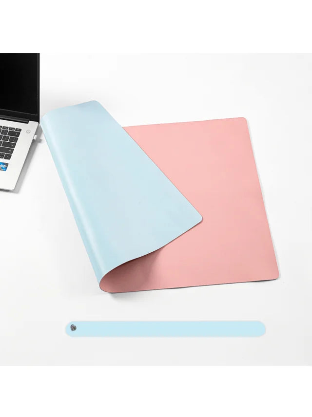 Pink Nail Art Table Mat Foldable PU Leather Manicure Desk Pad