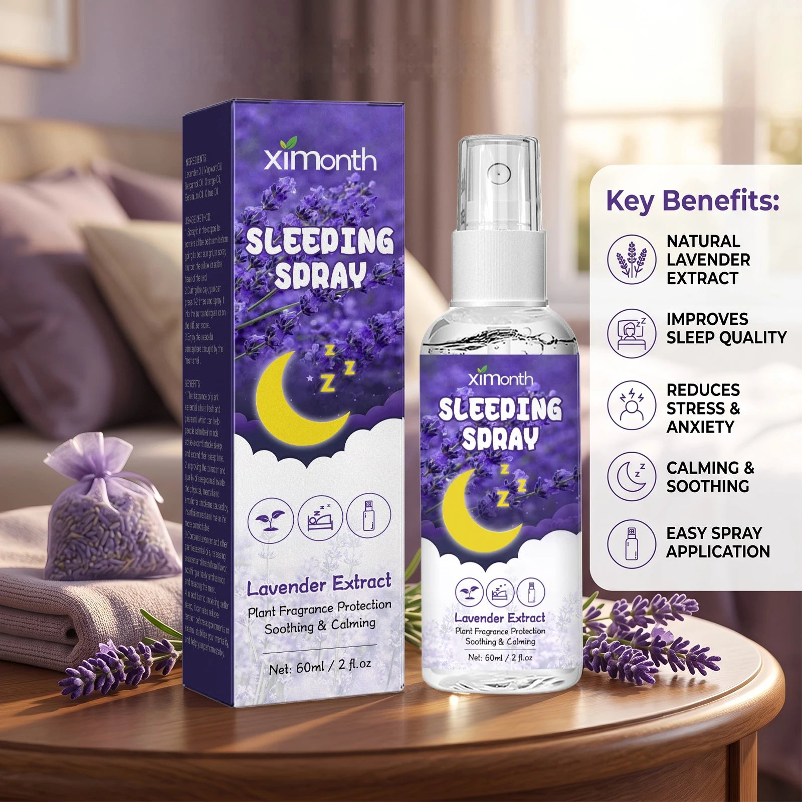 Lavender Sleeping Spray Calming Sleep Aid & Anxiety Relief Mist - 2