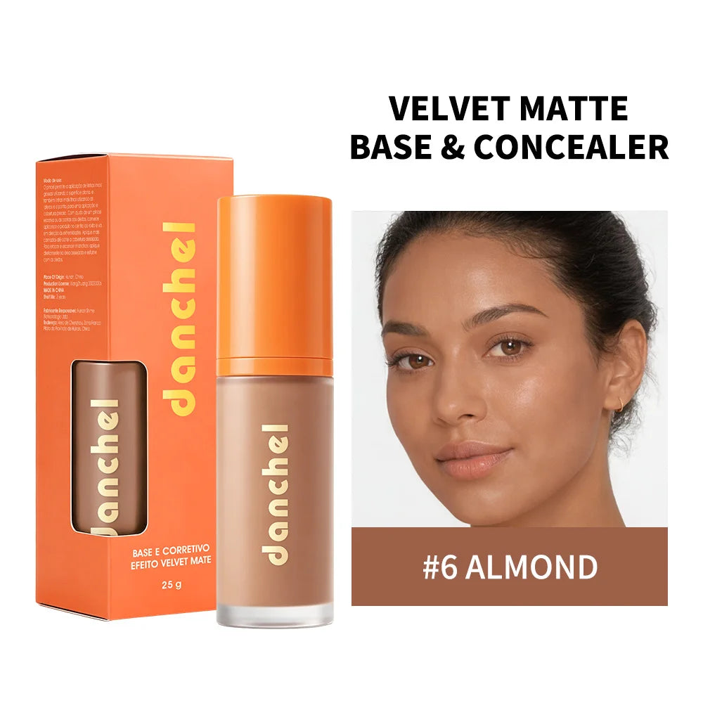 2-in-1 Liquid Foundation & Concealer Matte Face Makeup