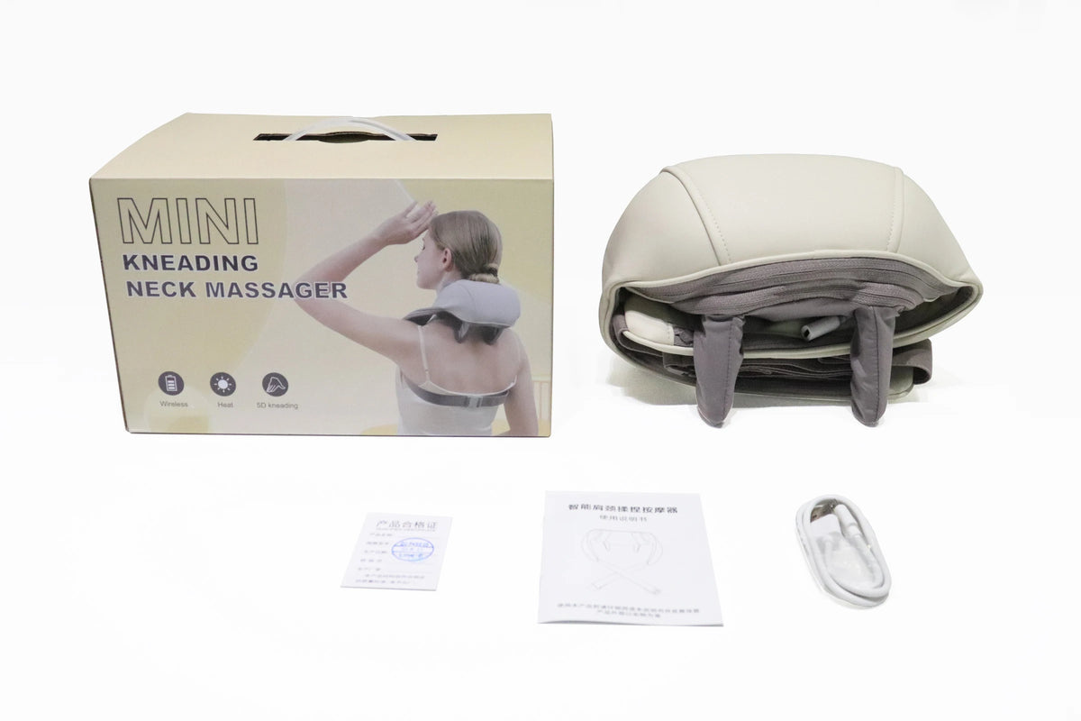Wireless Neck and Back Massager 6D Deep Tissue Kneading Pillow