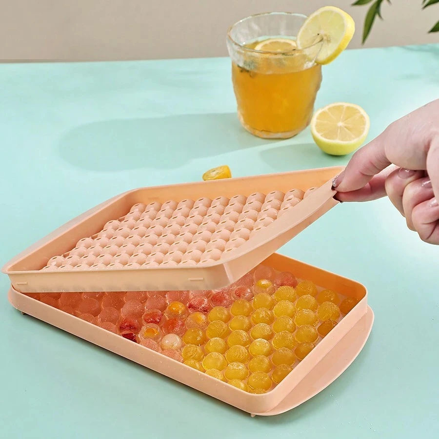 104 Grid Mini Ice Cube Tray Spherical Ball Maker Mold for Drinks - 2
