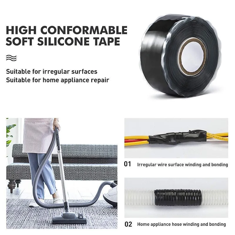 Waterproof Leak Repair Tape Industrial Strength Pipe Sealant - 3