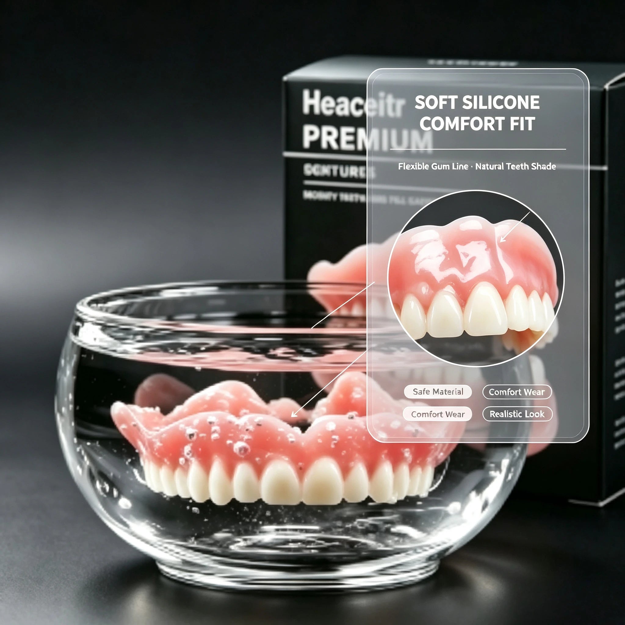 Slim Custom Fit Dentures Boil to Shape Comfort Denture - 1