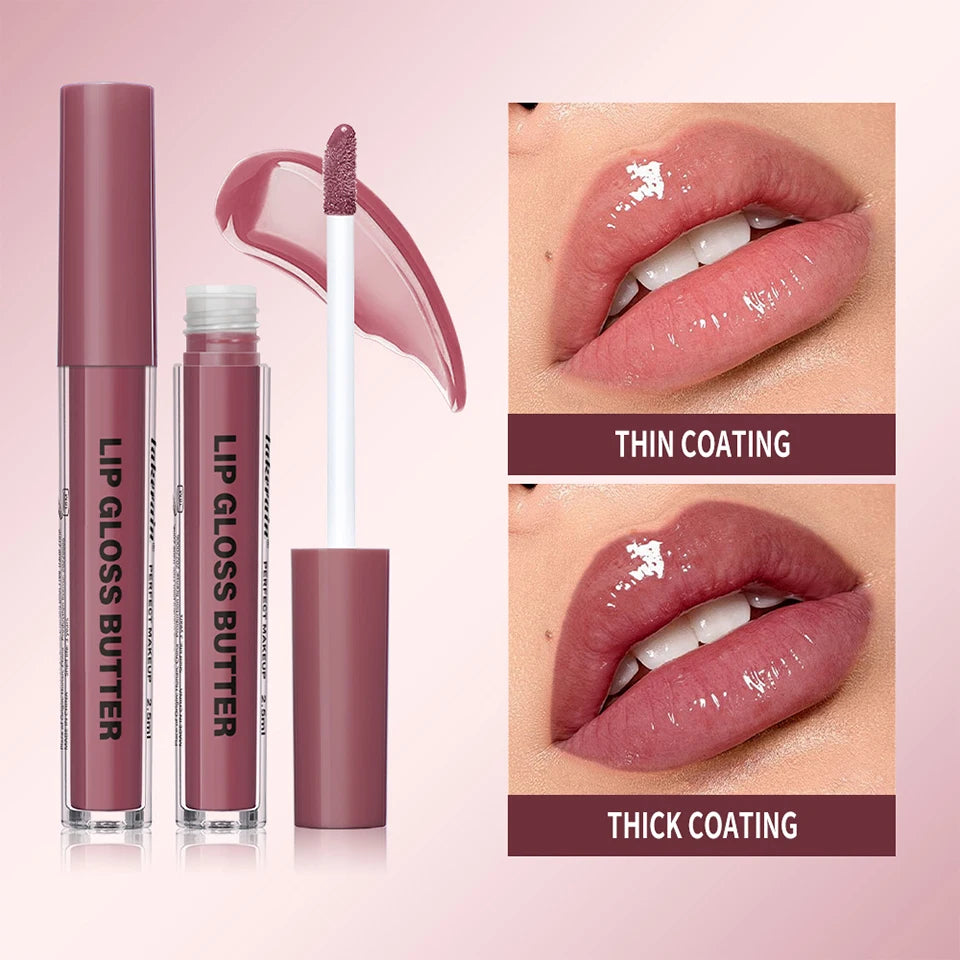 Lakerain Moisturizing Mirror Lip Gloss Butter Liquid Lip Makeup