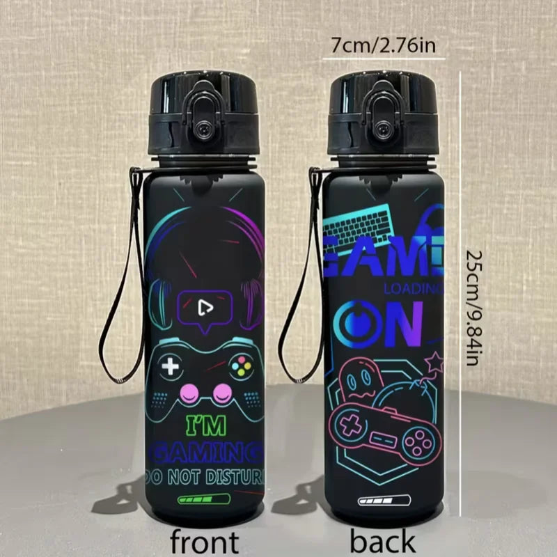 3D Printed Gaming Water Bottle Large Capacity Portable Sports Flask