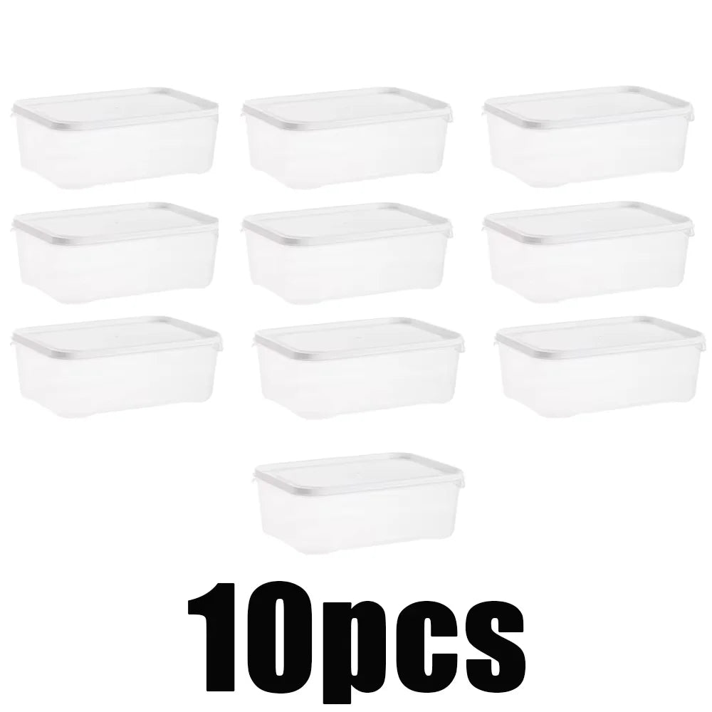 Clear Refrigerator Storage Box Food Preservation Kitchen Organizer Set