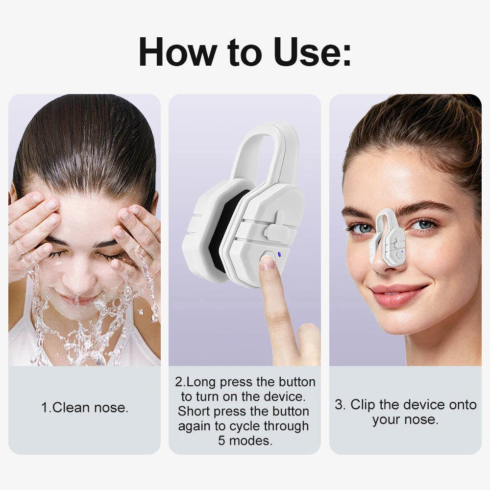 EMS Nose Shaper Sculpting Massager Clip Lift Up Beauty Tool