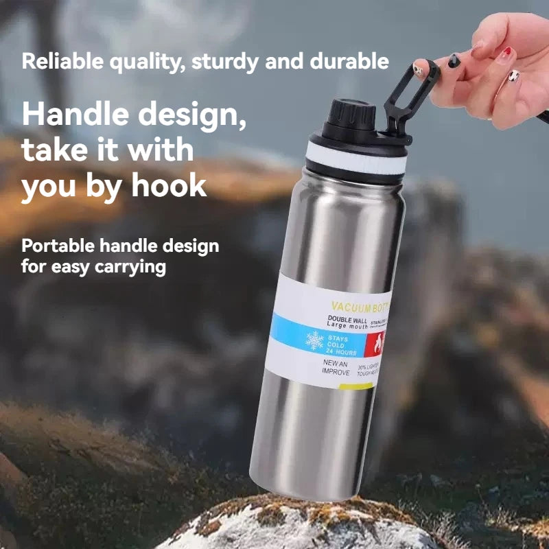 Insulated Stainless Steel Vacuum Flask Thermal Water Bottle Sport Cup - 2