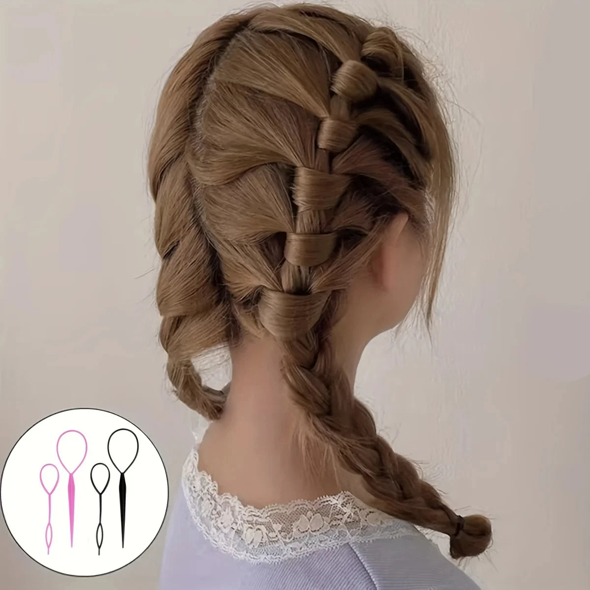 Topsy Tail Hair Braiding Tool Ponytail Maker Styling Accessory Set - 9