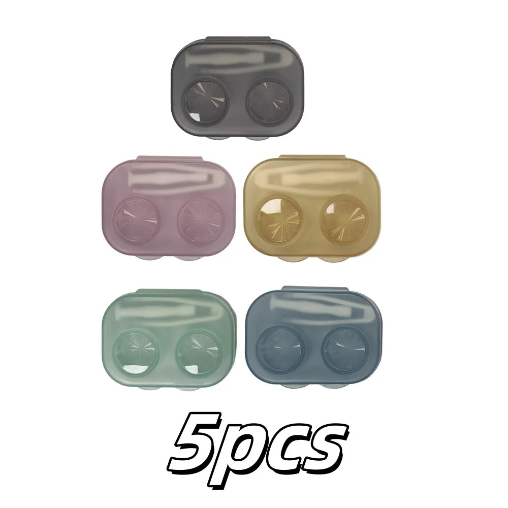 Portable Contact Lens Case Set Travel Storage Box with Tweezer Tool